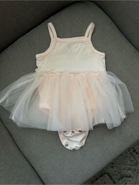 Baby Pink Tulle Tutu Onesie Dress